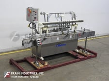 Simplex #400A, inline, 12 head, pressure filler, all Stainless Steel contact parts, can handle water-thin