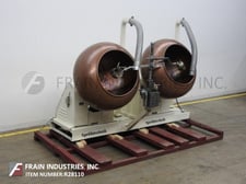 48" Gerhard Steinberg #DK120, dual 48" diameter x 30" deep coating bowls, copper, doughnut shaped, coating