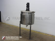 180 gallon Stricklin, 304 Stainless Steel, jacketed & insulated, internal vacuum tank, 47" diameter x 42"