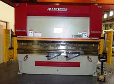 130 Ton, Accurpress #Absolute-313010, hydraulic, Delem DA-56 CNC, 10' overall, 106" between housing, #2617/18