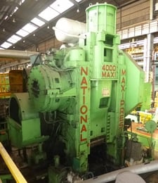 4000 Ton, National #MAXI (new style) mech.forging press, 15" stroke, 39" Shut Height, 61" x63" bed, 1980' s