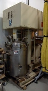40 gallon Ross #HSM-40, double helical mixer, vacuum jacketed, pressure rated, prior use 800,000 CentiPoise