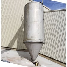 Brismet #T-6061-T6-ALUM, aluminum powder silo, 350 cu.ft., bristol metal, 1973, #16675