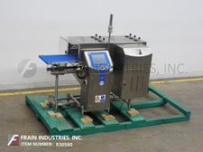 Loma #CW3-6000M, inline, left to right, 304 Stainless Steel checkweigher, 60-100 packages/minute, reject