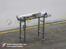 7" wide x 3.7' long, FBF Itala Srl, Stainless Steel table top conveyor, Intralox belt, 39" H