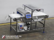 Loma #IQ4, automatic, inline, 304 Stainless Steel, metal detector, 24" W x 60" L intralox conveyor, single