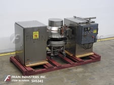 3 cu.ft. Gemco, 304 Stainless Steel porta hopper double cone tumble blender w/spray bar, 40" H x 29-1/2"