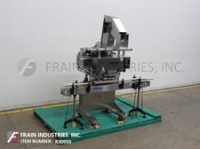 SureKap #SK6000-RF6, automatic, inline, Stainless Steel, 3-station, 6-spindle roll over conveyor quill