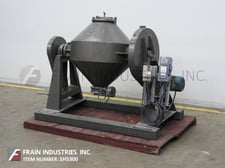 12 cu.ft. Abbe, 316 Stainless Steel, double cone mixer, clamp down cover, 45" L x 42" dia. shell, 5 HP motor