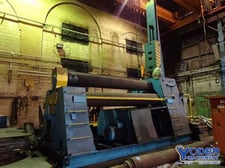 10' x 1" Kumla #PV7H, hydraulic initial pinch plate roll, 14-49/64" roll diameter, 1975, #67336