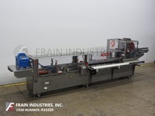 Adco #15D105SS, semi-automatic, Stainless Steel, horizontal, continous motion, hot melt glue cartoner, 25-120