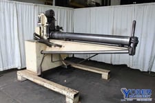6000 lb. FE #PF-6000-08, powered decoiler, 8" feed roll diameter, 1-1/8"- 5/8" rod, 2 HP, 2001, #70902