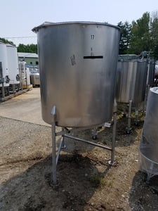 300 gallon Stainless Steel storage tank, 42" diameter x 48" T/T