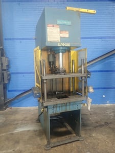 20 Ton, Multipress #FH-20, 4-post guided ram, 12" stroke, 25" daylight, 20 HP, 32" x 18" bolster, #10661