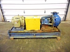 Metso #MM150-LHC-D, slurry pump with 15 HP motor & frame, 6" inlet, 4" outlet
