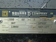 2500/3333 KVA 13800 Delta Primary, 480Y/277 Secondary, Dry type, core & coil