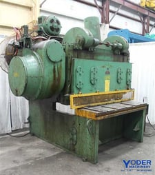 5/8" x 4' Bigwood #0S7, mechanical shear, rear operated manual back gauge, 24" throat, 6 hold downs, 15 HP