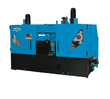 24.5" x 21.5" DoAll #DC-620CNC, dual column ball screw tube band saw, 302.25" x 2" x 0.063" blade, 50-500