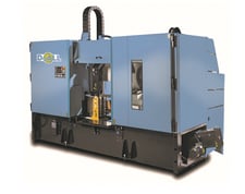 28" x 30" DoAll #DC-750CNC, dual column enclosure CNC saw, 2-5/8" x 0.063" x 302" blade, 50-262 FPM, new