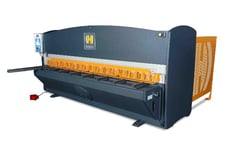 1/4" x 10' Haco #TS-3006, hydraulic shear, 40" sq. arm, 40" prog. Back Gauge, SP9 NC Control, 18 holddowns