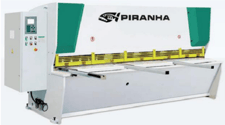 1/4" x 13' Piranha, hydraulic shear, 39" BG, Delem DAC 360 Control, 3-front sheet supports, new