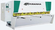 3/4" x 10' Piranha CNC hydraulic guillotine style shear, 39" BG, 40 HP, 15 hold downs, new