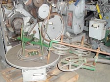 Accra Wire #D-19, payoff reel, 300 lb. capacity, 26" OD table, .010"-.050" wire, 0-110 RPM
