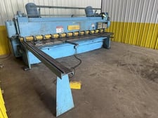 3/16" x 12' Cincinnati #1412, Autoshear, 96" sq.arm, 48" FOPBG, front supp., 1974, #10550