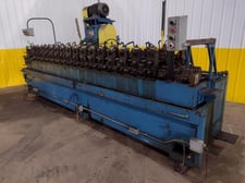 16 Stand, Van Huffel, 1.5" dia arbor, 30 HP, 210 FPM, rollformer, 6" dia arbor roll space, #10499