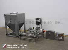 50 cu.ft., Tote Systems #13342-M01, Stainless Steel powder tote bin with u, 1400 liter capacity, clamp down