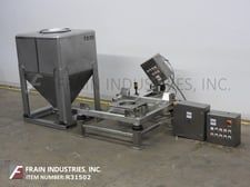 50 cu.ft., Tote Systems #13384-M04, Stainless Steel powder tote bin with u, 1400 liter capacity, clamp down
