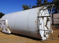Mild Steel Silo, 1750 cu.ft., 12' x 15', cone bottom, dust collector, 12" flange bottom center discharge