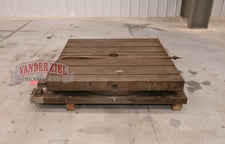 48" x 48" Giddings & Lewis airlift rotary table, 9-1/2" overall hght, 6 T-slots, #12328
