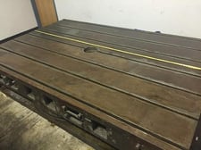84" x 120" Giddings & Lewis Hydrostatic airlift rotary table, 8 T-slots, table clamps