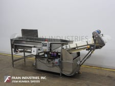 TS Design Jetted Flume Wash, Stainless Steel, jet spray destoner designed to wash & remove stones & sand from