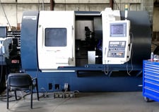 Johnford #SL-500A, 22.8" swing, 12" chuck, 4" bar, 35 HP, live tools, 12' barfeeder, 2018