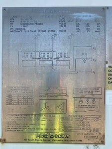 15000/16800/20000/22400/25000/28000 kVA, 120000/69280 GRDY Primary, 13800 Delta Secondary, ABB Substation