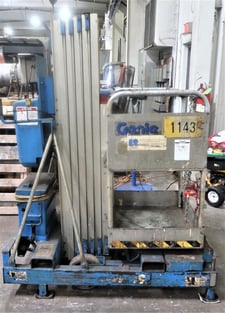 350 lb. Genie #IWP-24, single man lift, 24' platform hght, battery operated, onboard charger, 2002
