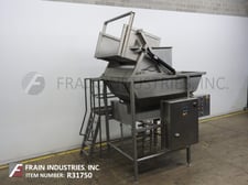 Vanmark, 304 Stainless Steel tote dumper & live bottom hopper, 21 ft/Hr to 1018 ft/Hr, 3000 lb. max lifting