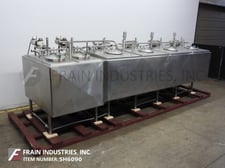 3000 gallon Cherry Burrell, 304 Stainless Steel, (6) chamber flavor tank, 18" manway with clamp down cover
