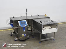 Loma #CW3, inline, super heavy weight touch pad control, checkweigher with ram arm reject and roller track