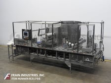 Holmatic #PR-3S, 3 lane, inline, Stainless Steel, cup filler, roll stock film sealer, 30-120 cups/minute