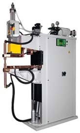 Tecna #TE6128, MFDC press type spot welder, 16"/21" throat, 5" cylinder, foot switch, 440/460/480 V., 3
