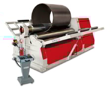 144" x 3/8" Akyapak #AHS-40/08, 4-roll plate roll, 10 HP, Torsion bar, digital display