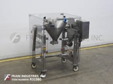 2 cu.ft. Patterson, 316 Stainless Steel twin shell mixer, (2) 12" ID product ports, 6" ID discharge w/36"