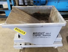 Self dumping heavy duty hopper, on wheels, 1.5 cu.yd., used