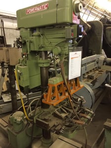 9" Powermatic #1200, drill press, 20" x 22" T-slot table, 4" head travel, 8" stroke, 3 spindle taper, 1/8 HP