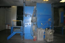 Reclaim powder coat booth, (2) 30" x 86" spray side, 89" W x 86" H inside booth, 16 filter per module