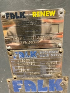 1911 HP @ 1750 RPM, Falk #1130YF1-L, parallel reducer, 4.92 :1 ratio, renewed