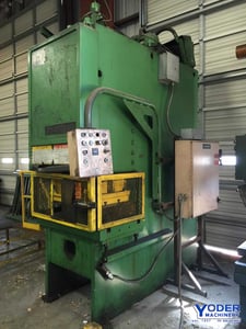 110 Ton, Cincinnati #110-OBS, hydraulic press, 10" stroke, 42" x27" bolster plate, 1981, #65957